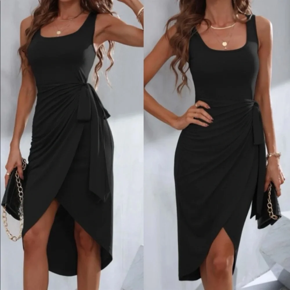 Boho Side Tie Bodycon Tank Top Dress - Picture 8 of 10